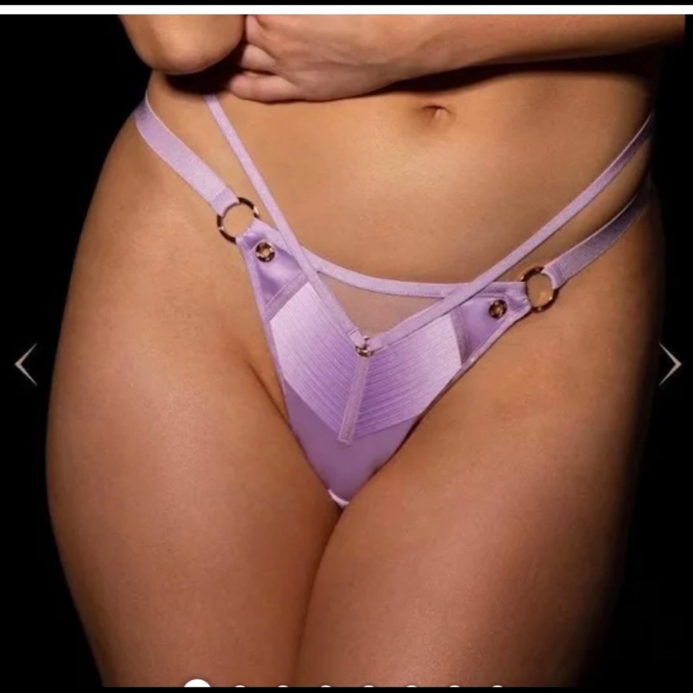 Honey Birdette Jerry Lilac Thong G size small NWT